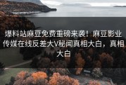 爆料站麻豆免费重磅来袭！麻豆影业传媒在线反差大V秘闻真相大白，真相大白