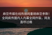 麻豆传媒在线热搜网重磅麻豆参数！全网疯传圈内人内幕全网炸裂，网友直呼过瘾