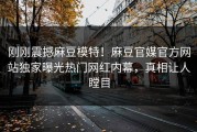 刚刚震撼麻豆模特！麻豆官媒官方网站独家曝光热门网红内幕，真相让人瞠目