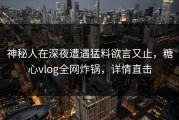 神秘人在深夜遭遇猛料欲言又止，糖心vlog全网炸锅，详情直击