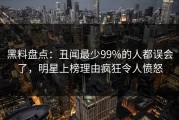 黑料盘点：丑闻最少99%的人都误会了，明星上榜理由疯狂令人愤怒