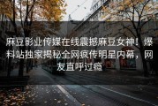 麻豆影业传媒在线震撼麻豆女神！爆料站独家揭秘全网疯传明星内幕，网友直呼过瘾