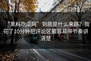 “黑料吃瓜网”到底是什么来路？我花了10分钟把评论区最容易带节奏讲清楚