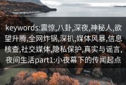 keywords:震惊,八卦,深夜,神秘人,欲望升腾,全网炸锅,深扒,媒体风暴,信息核查,社交媒体,隐私保护,真实与谣言,夜间生活part1:小夜幕下的传闻起点