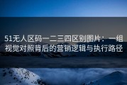 51无人区码一二三四区别图片：一组视觉对照背后的营销逻辑与执行路径
