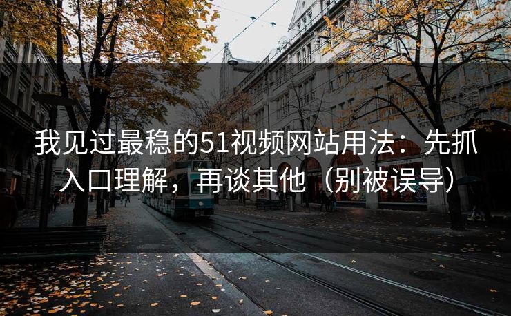 我见过最稳的51视频网站用法：先抓入口理解，再谈其他（别被误导）